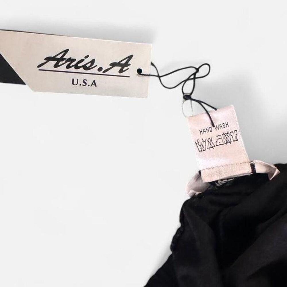 Deadstock Y2K Anis.A flowy black maxi skirt lace + beading whimsygoth boho - Picture 8 of 8